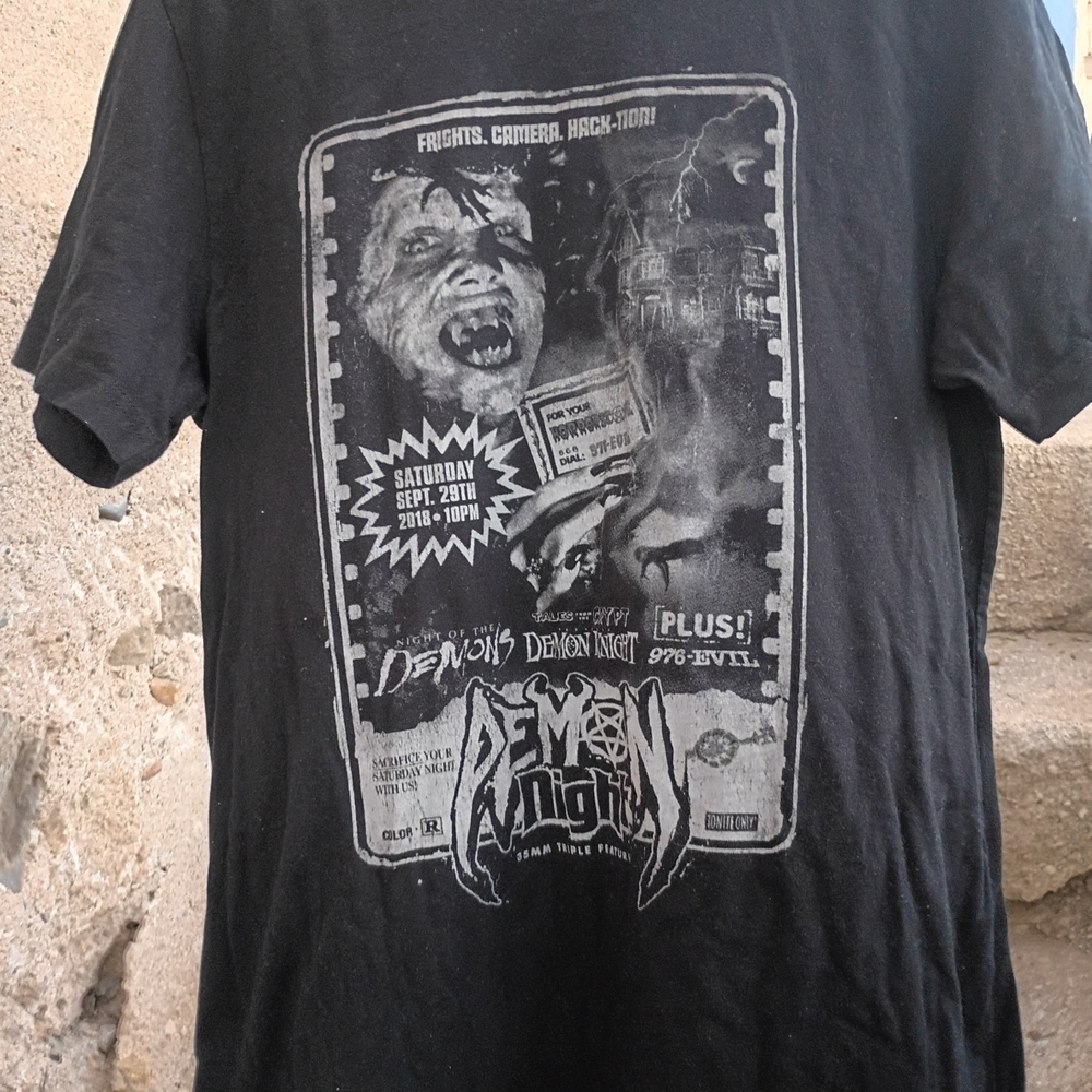 Demon Night Black Graphic Tee